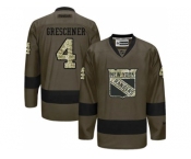 New York Rangers #4 Ron Greschner Green Salute to Service Stitched NHL Jersey