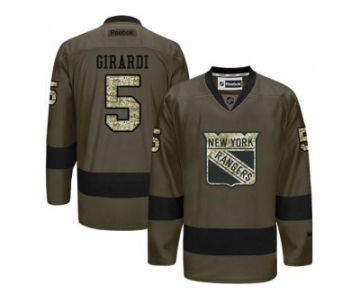 New York Rangers #5 Dan Girardi Green Salute to Service Stitched NHL Jersey