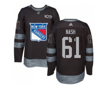 New York Rangers #61 Rick Nash Black 1917-2017 100th Anniversary Stitched NHL Jersey