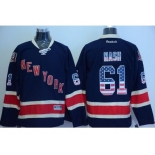 New York Rangers #61 Rick Nash Navy Blue USA Flag Fashion Stitched NHL Jersey