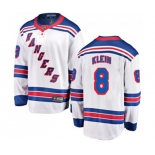 New York Rangers #8 Kevin Klein Fanatics Branded White Away Breakaway NHL Jersey