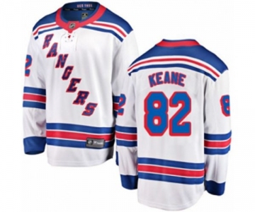 New York Rangers #82 Joey Keane Fanatics Branded White Away Breakaway NHL Jersey