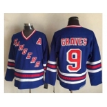 New York Rangers #9 Adam Graves Blue CCM Heroes of Hockey Alumni Stitched NHL Jersey