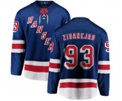 New York Rangers #93 Mika Zibanejad Fanatics Branded Royal Blue Home Breakaway NHL Jersey