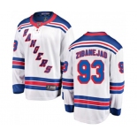 New York Rangers #93 Mika Zibanejad Fanatics Branded White Away Breakaway NHL Jersey