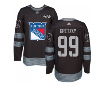 New York Rangers #99 Wayne Gretzky Black 1917-2017 100th Anniversary Stitched NHL Jersey