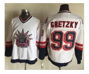 New York Rangers #99 Wayne Gretzky White CCM Statue of Liberty Stitched NHL Jersey