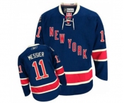 Reebok New York Rangers #11 Mark Messier Authentic Navy Blue Third NHL Jersey