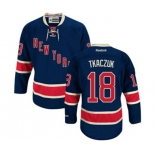 Reebok New York Rangers #18 Walt Tkaczuk Authentic Navy Blue Third NHL Jersey