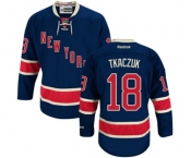 Reebok New York Rangers #18 Walt Tkaczuk Authentic Navy Blue Third NHL Jersey