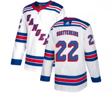 Reebok New York Rangers #22 Kevin Shattenkirk Authentic White Away NHL Jersey