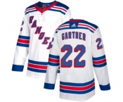 Reebok New York Rangers #22 Mike Gartner Authentic White Away NHL Jersey