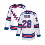 Reebok New York Rangers #28 Tie Domi Authentic White Away NHL Jersey