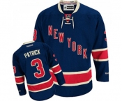 Reebok New York Rangers #3 James Patrick Authentic Navy Blue Third NHL Jersey