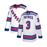 Reebok New York Rangers #3 James Patrick Authentic White Away NHL Jersey