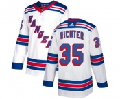 Reebok New York Rangers #35 Mike Richter Authentic White Away NHL Jersey