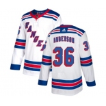 Reebok New York Rangers #36 Glenn Anderson Authentic White Away NHL Jersey