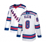 Reebok New York Rangers #8 Kevin Klein Authentic White Away NHL Jersey