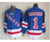 nhl jerseys new york rangers #1 giacomin blue[2014 new stadium]