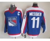 nhl jerseys new york rangers #11 mark messier blue [throwback ccm]