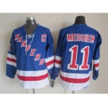 nhl jerseys new york rangers #11 messier blue[patch C]