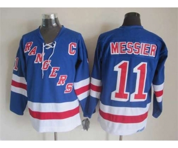 nhl jerseys new york rangers #11 messier blue[patch C]