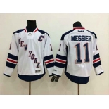 nhl jerseys new york rangers #11 messier white[patch C]