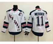 nhl jerseys new york rangers #11 messier white[patch C]