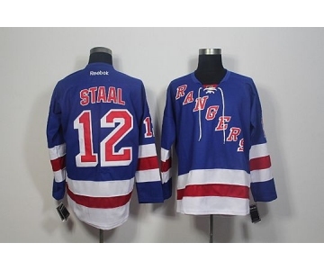 nhl jerseys new york rangers #12 staal blue