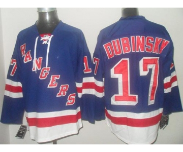 nhl jerseys new york rangers #17 dubinsky blue