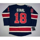 nhl jerseys new york rangers #18 staal dk blue[85th]