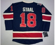 nhl jerseys new york rangers #18 staal dk blue[85th]