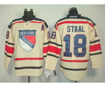 nhl jerseys new york rangers #18 staal white[2011 new]