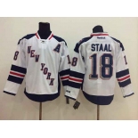 nhl jerseys new york rangers #18 staal white[patch A]