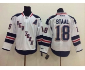 nhl jerseys new york rangers #18 staal white[patch A]