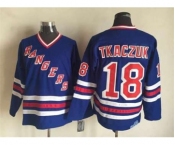 nhl jerseys new york rangers #18 tkaczuk blue[m&n][tkaczuk]