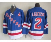 nhl jerseys new york rangers #2 leetch blue[2014 new stadium][patch A]