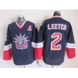 nhl jerseys new york rangers #2 leetch blue[2015 new][patch A]