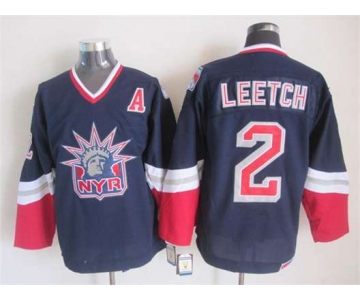 nhl jerseys new york rangers #2 leetch blue[2015 new][patch A]