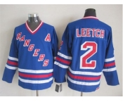 nhl jerseys new york rangers #2 leetch blue[New vintage retro]