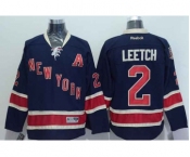 nhl jerseys new york rangers #2 leetch dk.blue[2014 new stadium][patch A][85th]