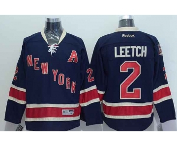 nhl jerseys new york rangers #2 leetch dk.blue[2014 new stadium][patch A][85th]