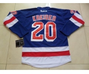 nhl jerseys new york rangers #20 kreider lt.blue[kreider]