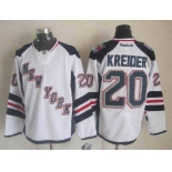 nhl jerseys new york rangers #20 kreider white[kreider][2014 new stadium]