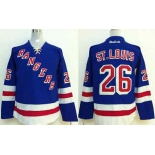 nhl jerseys new york rangers #26 st.louis blue[2014 new stadium]