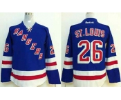 nhl jerseys new york rangers #26 st.louis blue[2014 new stadium]