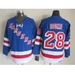 nhl jerseys new york rangers #28 domi blue[domi]