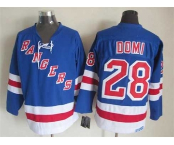 nhl jerseys new york rangers #28 domi blue[domi]