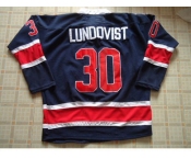 nhl jerseys new york rangers #30 lundqvist dk blue[85th]