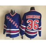 nhl jerseys new york rangers #36 anderson blue[m&n][anderson]